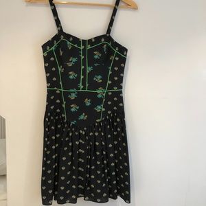 NWT Rebecca Taylor Floral Bustier Dress 100% Silk